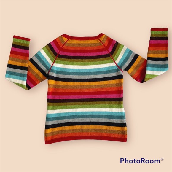 Liz Claiborne Rainbow Stripe Wool Blend Sweater (XS - S) - Picture 2 of 10